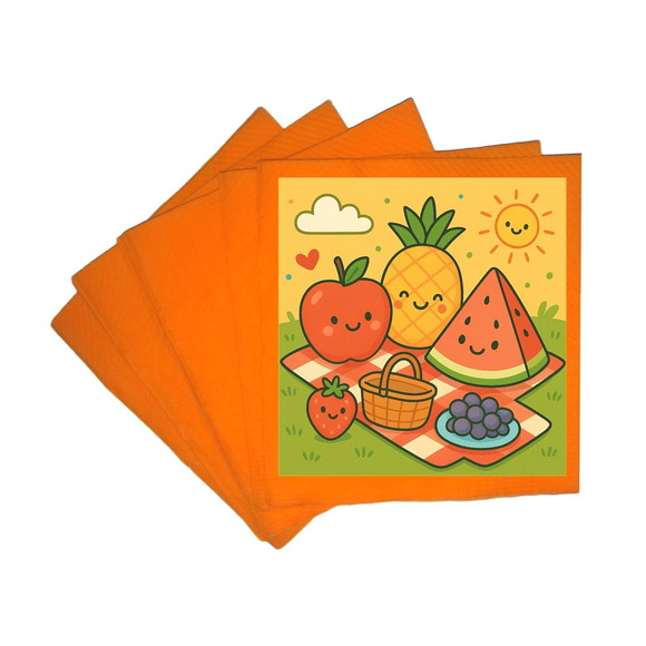 Guardanapo de Papel Personalizado Piquenique das Frutas - Imagem 5