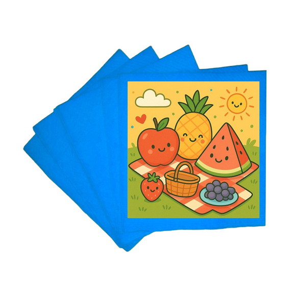 Guardanapo de Papel Personalizado Piquenique das Frutas - Imagem 2