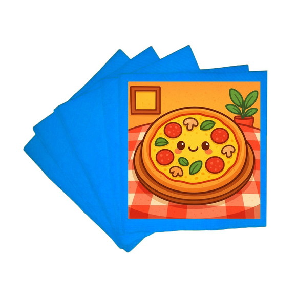 Guardanapo de Papel Personalizado Pizza Divertida - Imagem 2