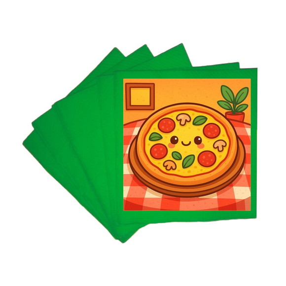 Guardanapo de Papel Personalizado Pizza Divertida - Imagem 4
