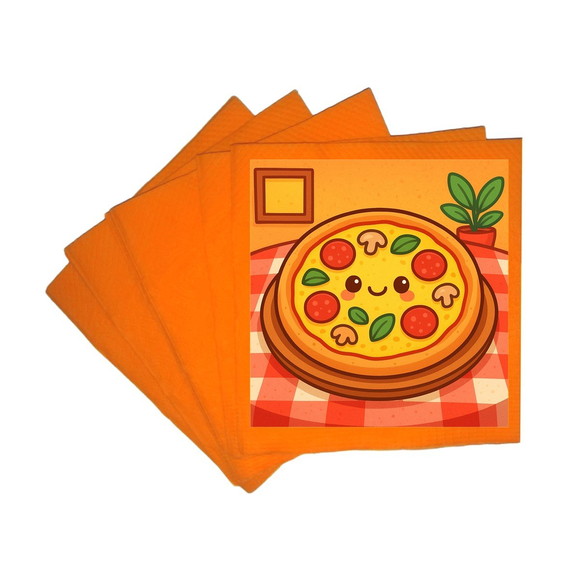 Guardanapo de Papel Personalizado Pizza Divertida - Imagem 5