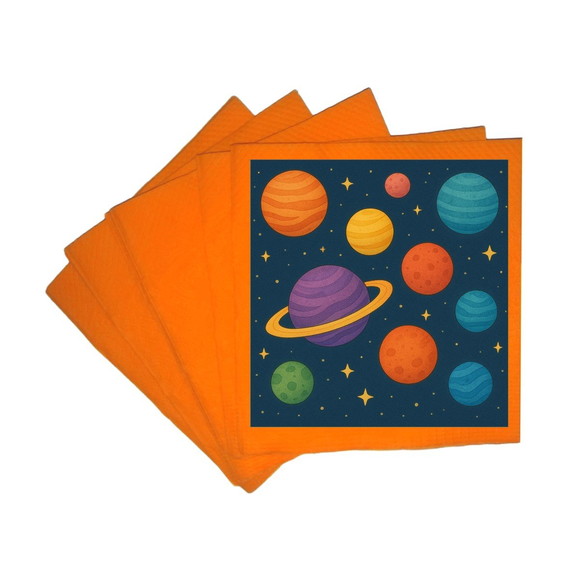Guardanapo de Papel Personalizado Planetas Coloridos - Imagem 5