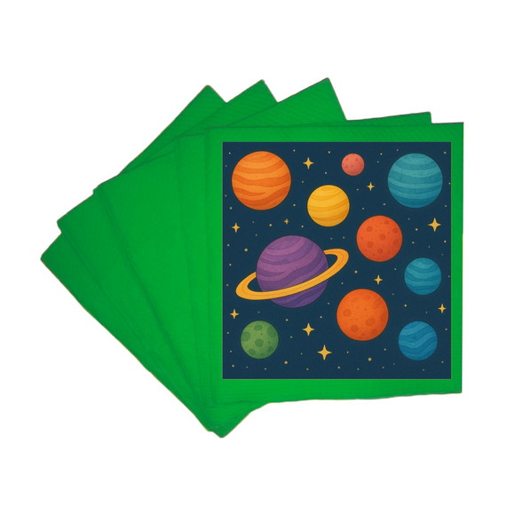 Guardanapo de Papel Personalizado Planetas Coloridos - Imagem 4
