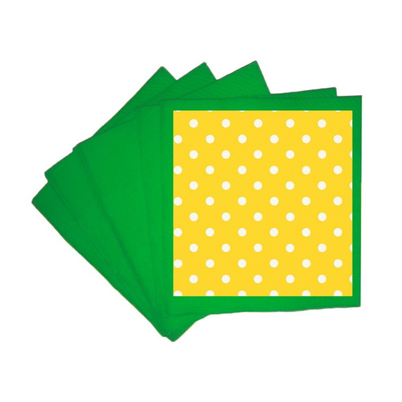 Guardanapo de Papel Personalizado Poá Amarelo - Imagem 4