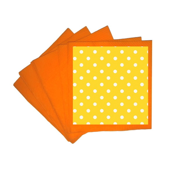 Guardanapo de Papel Personalizado Poá Amarelo - Imagem 5