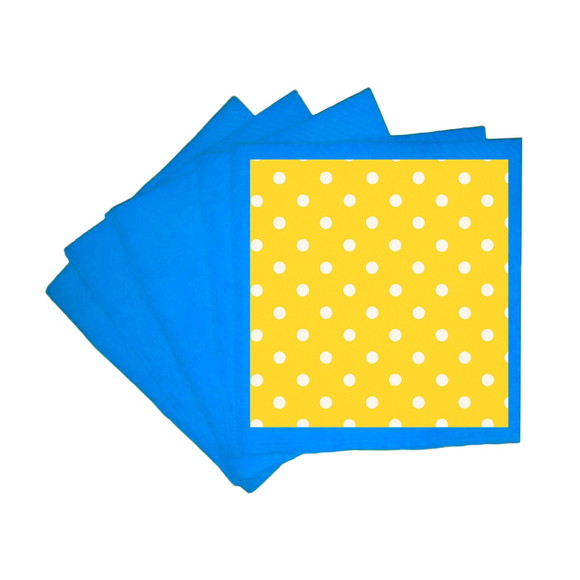 Guardanapo de Papel Personalizado Poá Amarelo - Imagem 2