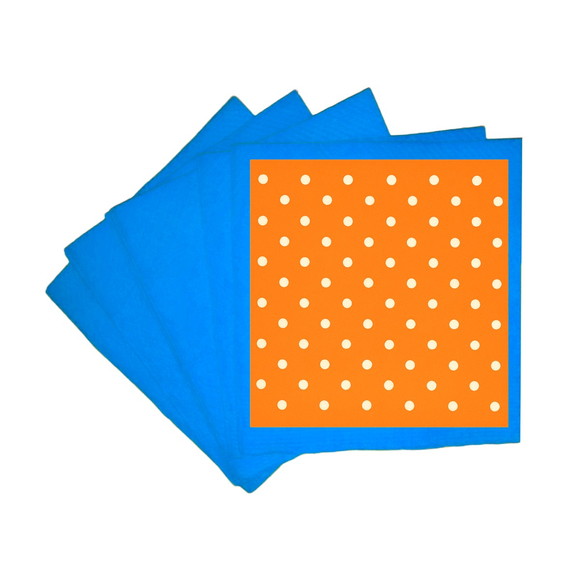 Guardanapo de Papel Personalizado Poá Laranja - Imagem 2