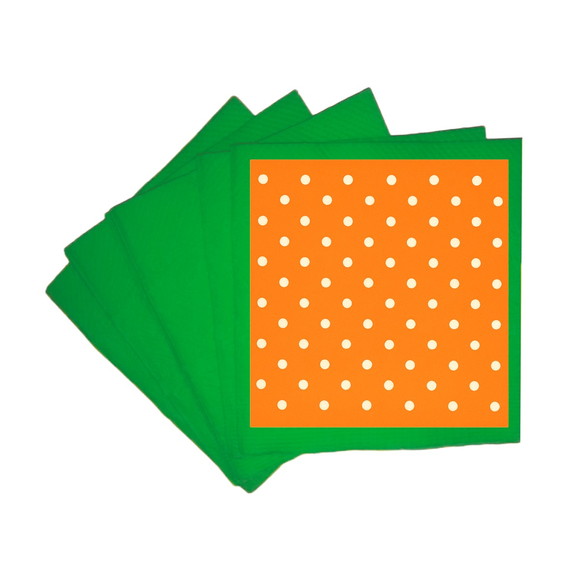 Guardanapo de Papel Personalizado Poá Laranja - Imagem 4