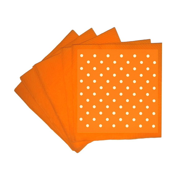 Guardanapo de Papel Personalizado Poá Laranja - Imagem 5
