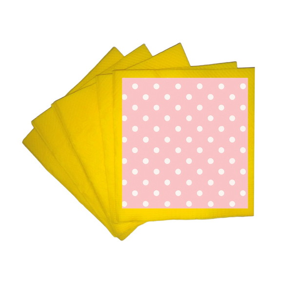 Guardanapo de Papel Personalizado Poá Rosa Bebê