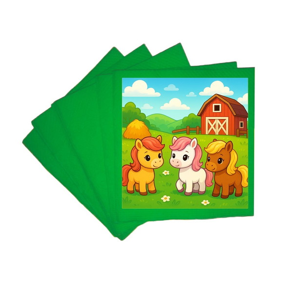 Guardanapo de Papel Personalizado Pôneis - Imagem 4