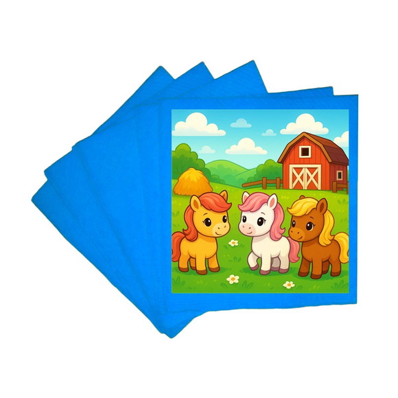 Guardanapo de Papel Personalizado Pôneis - Imagem 2