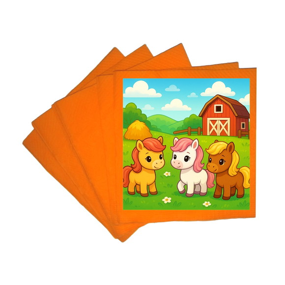 Guardanapo de Papel Personalizado Pôneis - Imagem 5