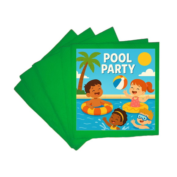 Guardanapo de Papel Personalizado Pool Party - Imagem 4