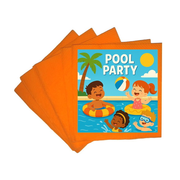 Guardanapo de Papel Personalizado Pool Party - Imagem 5