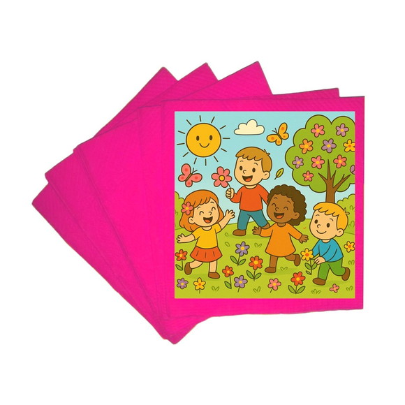 Guardanapo de Papel Personalizado Primavera Divertida - Imagem 3