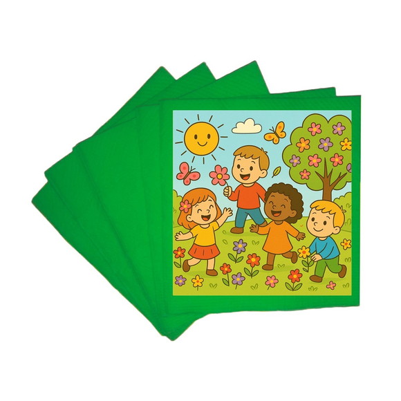Guardanapo de Papel Personalizado Primavera Divertida - Imagem 4