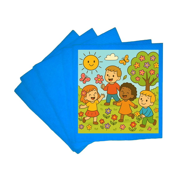 Guardanapo de Papel Personalizado Primavera Divertida - Imagem 2
