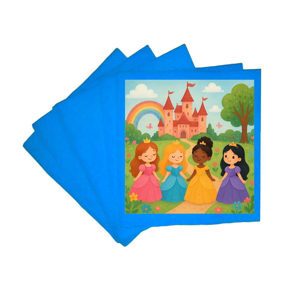 Guardanapo de Papel Personalizado Princesas Encantadas - Imagem 2