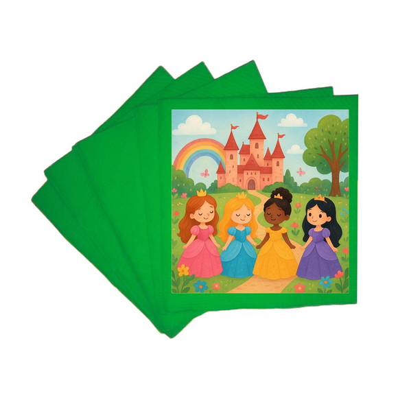 Guardanapo de Papel Personalizado Princesas Encantadas - Imagem 4