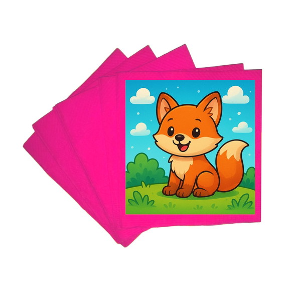 Guardanapo de Papel Personalizado Raposinha - Imagem 3