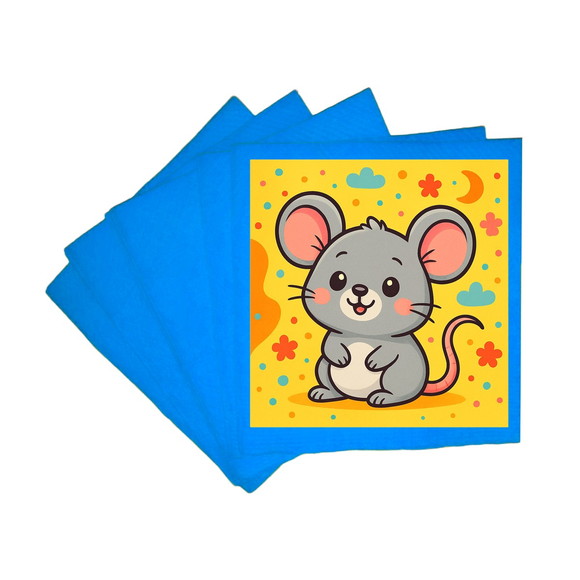 Guardanapo de Papel Personalizado Ratinho Fofo - Imagem 2