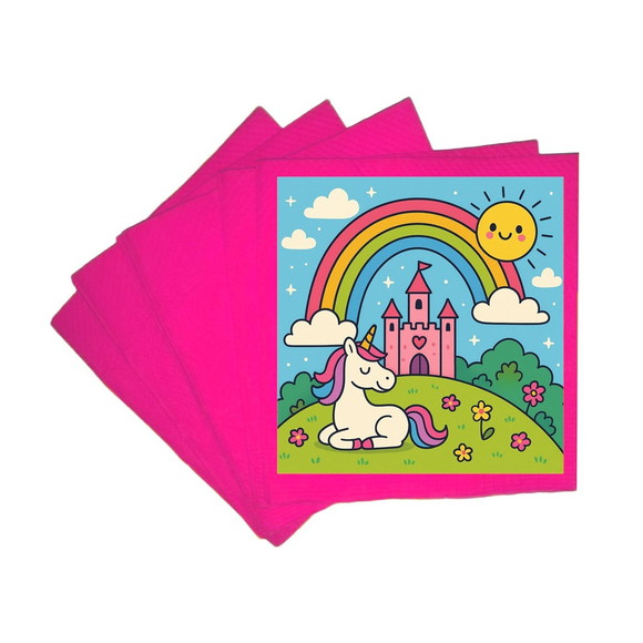 Guardanapo de Papel Personalizado Reino do Arco-íris - Imagem 3