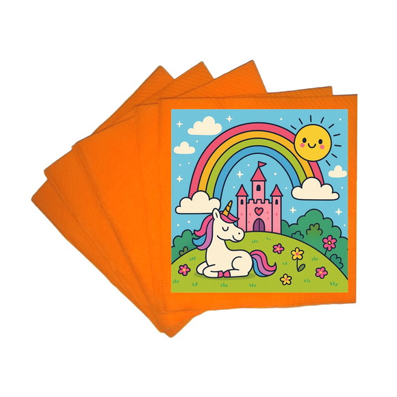 Guardanapo de Papel Personalizado Reino do Arco-íris - Imagem 5
