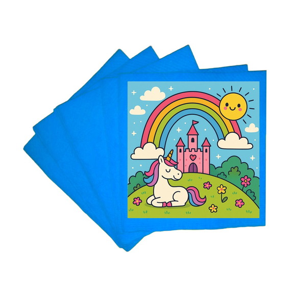 Guardanapo de Papel Personalizado Reino do Arco-íris - Imagem 2