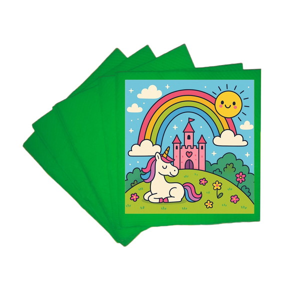 Guardanapo de Papel Personalizado Reino do Arco-íris - Imagem 4