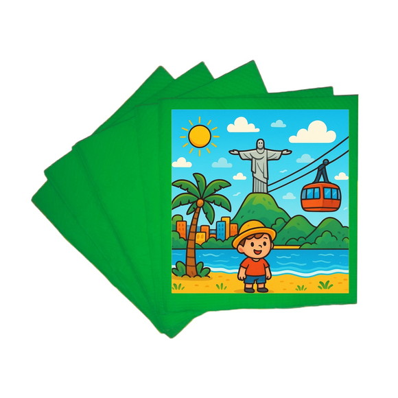 Guardanapo de Papel Personalizado Rio de Janeiro - Imagem 4