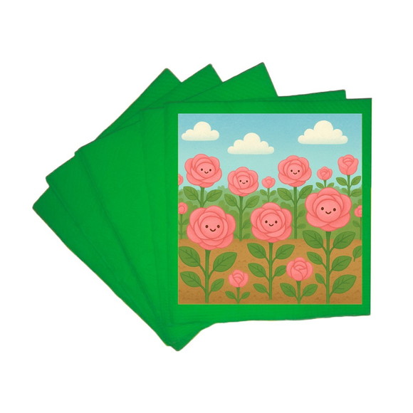 Guardanapo de Papel Personalizado Rosas Fofas - Imagem 4