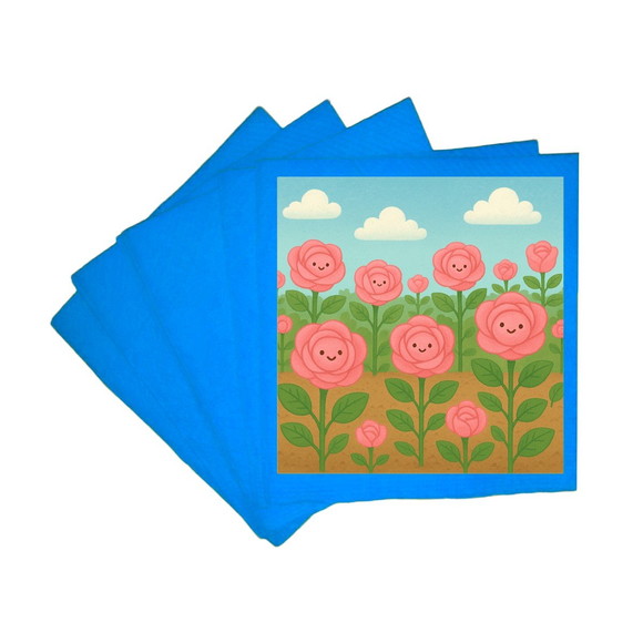 Guardanapo de Papel Personalizado Rosas Fofas - Imagem 2