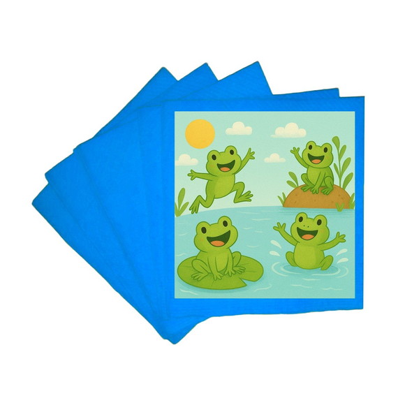 Guardanapo de Papel Personalizado Sapos Divertidos - Imagem 2