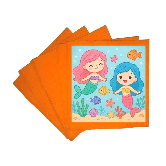 Guardanapo de Papel Personalizado Sereias - Imagem 5