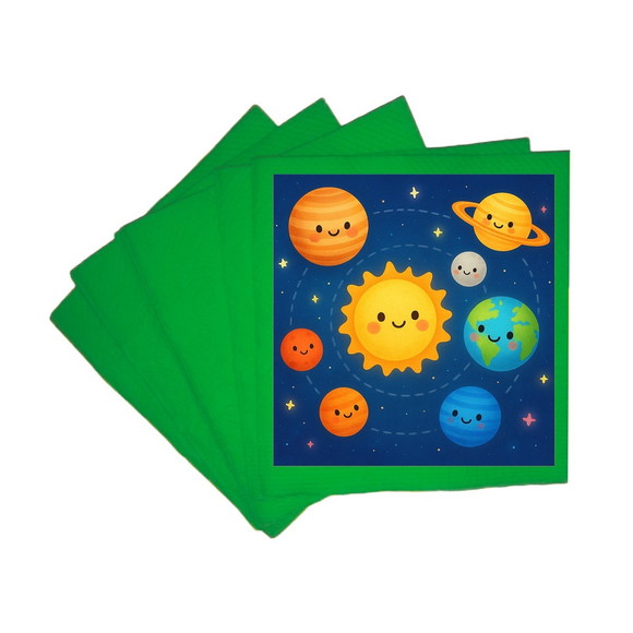 Guardanapo de Papel Personalizado Sistema Solar - Imagem 4