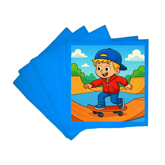 Guardanapo de Papel Personalizado Skate Kids - Imagem 2