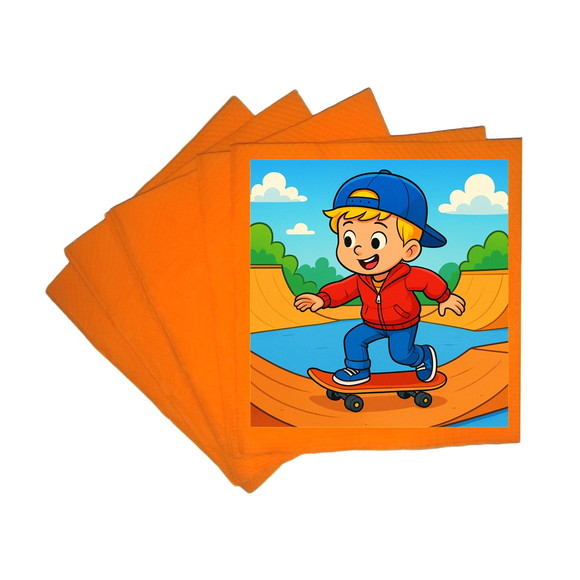 Guardanapo de Papel Personalizado Skate Kids - Imagem 5