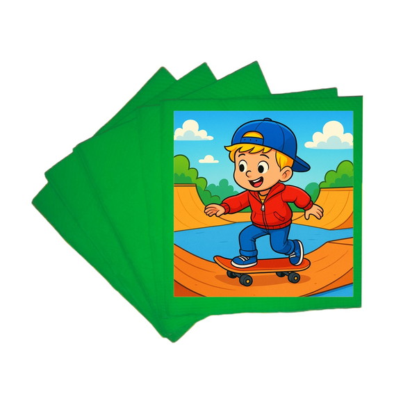 Guardanapo de Papel Personalizado Skate Kids - Imagem 4