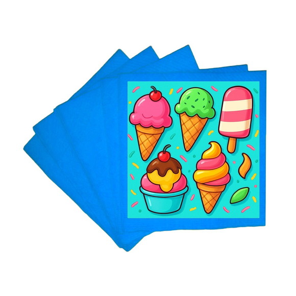 Guardanapo de Papel Personalizado Sorvetes - Imagem 2