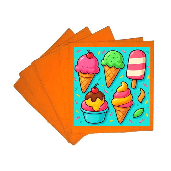 Guardanapo de Papel Personalizado Sorvetes - Imagem 5