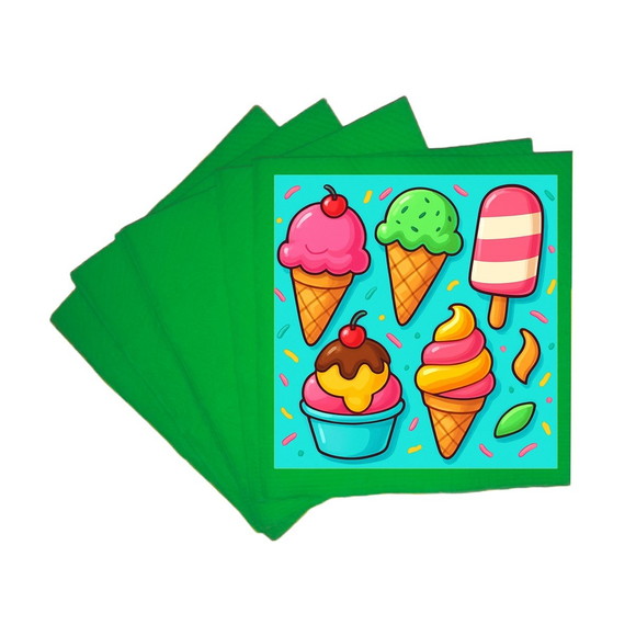 Guardanapo de Papel Personalizado Sorvetes - Imagem 4