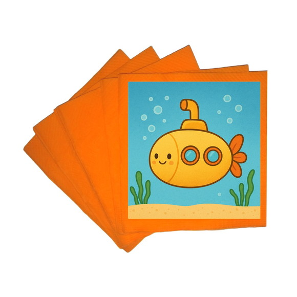 Guardanapo de Papel Personalizado Submarino - Imagem 5