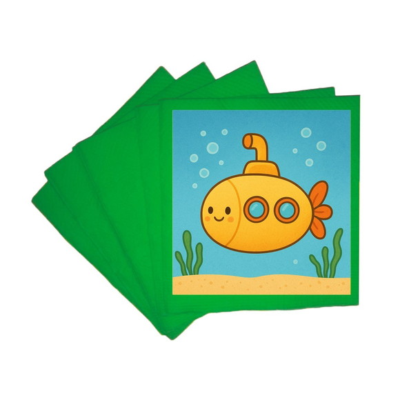 Guardanapo de Papel Personalizado Submarino - Imagem 4