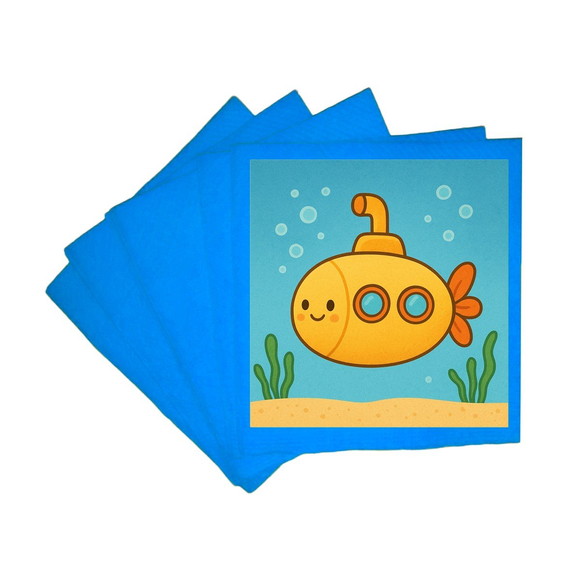 Guardanapo de Papel Personalizado Submarino - Imagem 2