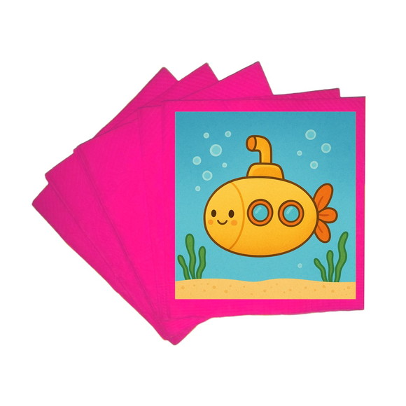 Guardanapo de Papel Personalizado Submarino - Imagem 3