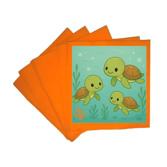 Guardanapo de Papel Personalizado Tartaruguinhas - Imagem 5