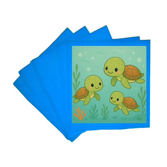 Guardanapo de Papel Personalizado Tartaruguinhas - Imagem 2