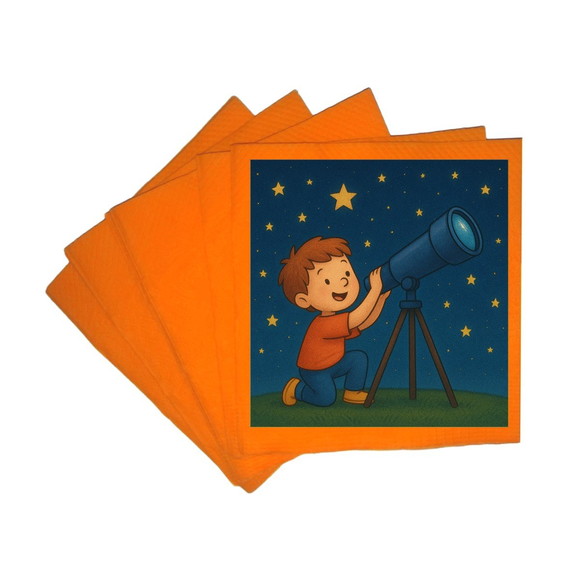 Guardanapo de Papel Personalizado Telescópio Kids - Imagem 5