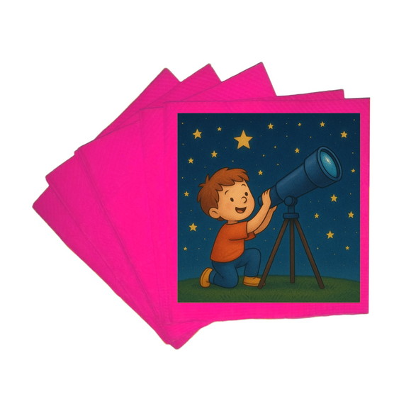 Guardanapo de Papel Personalizado Telescópio Kids - Imagem 3